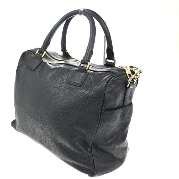 LOEWE Logo Anagram 2Way Shoulder Hand Bag Leather Black GHW Spain 95RL702 - Picture 3 of 16